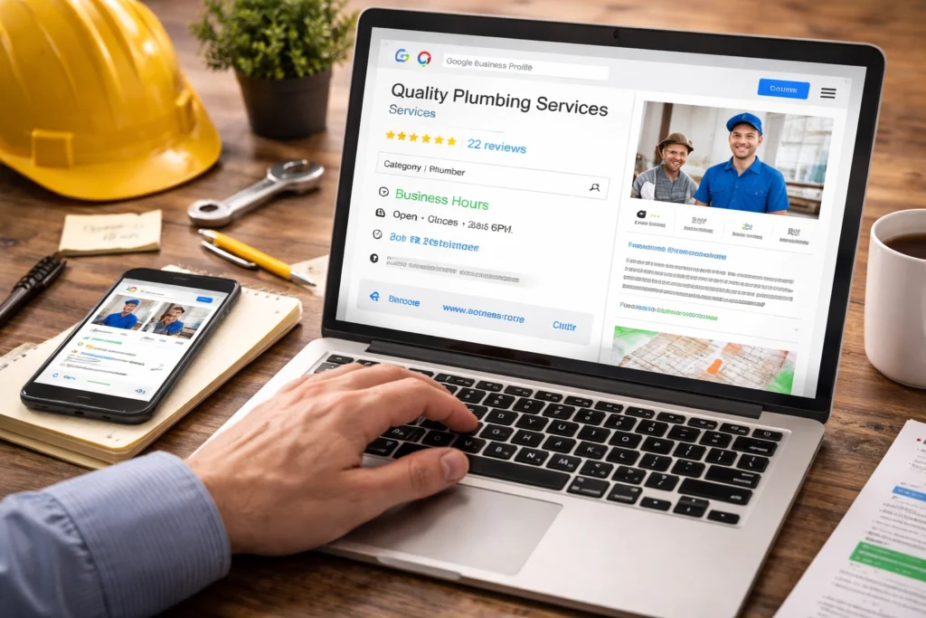 Optimized Google Business Profile for local service SEO